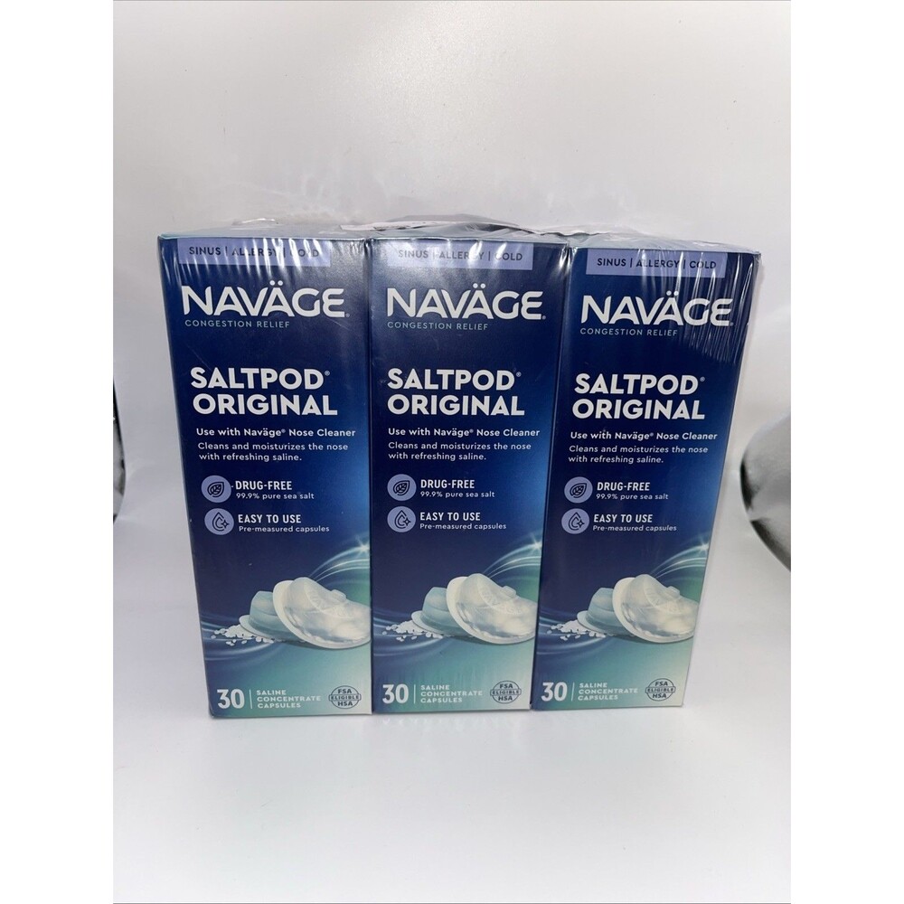 Navage SaltPod Bundle 3 30-Packs (90 SaltPods) - Navage Salt Pod Refills Only -